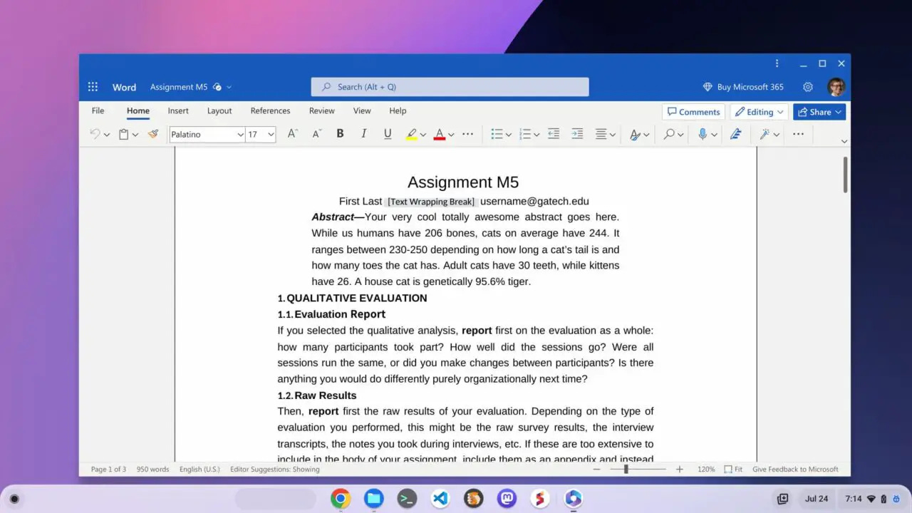 Microsoft Office 365 is still a progressive web app on Chromebooks