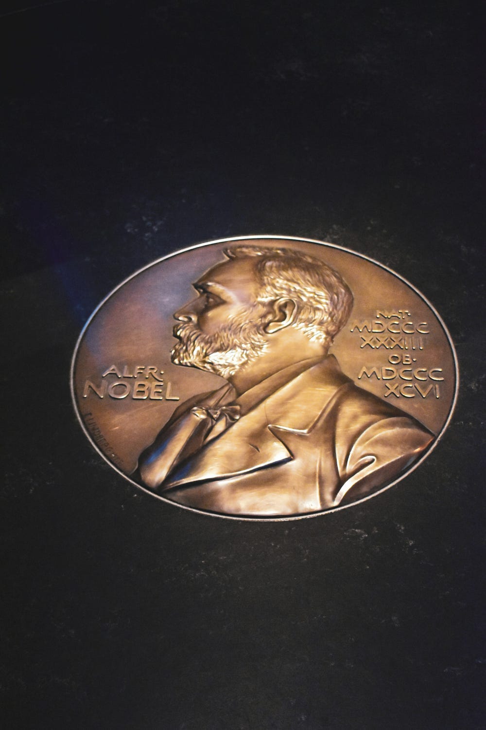 The Gold Coin with the image of Alfred Nobel.