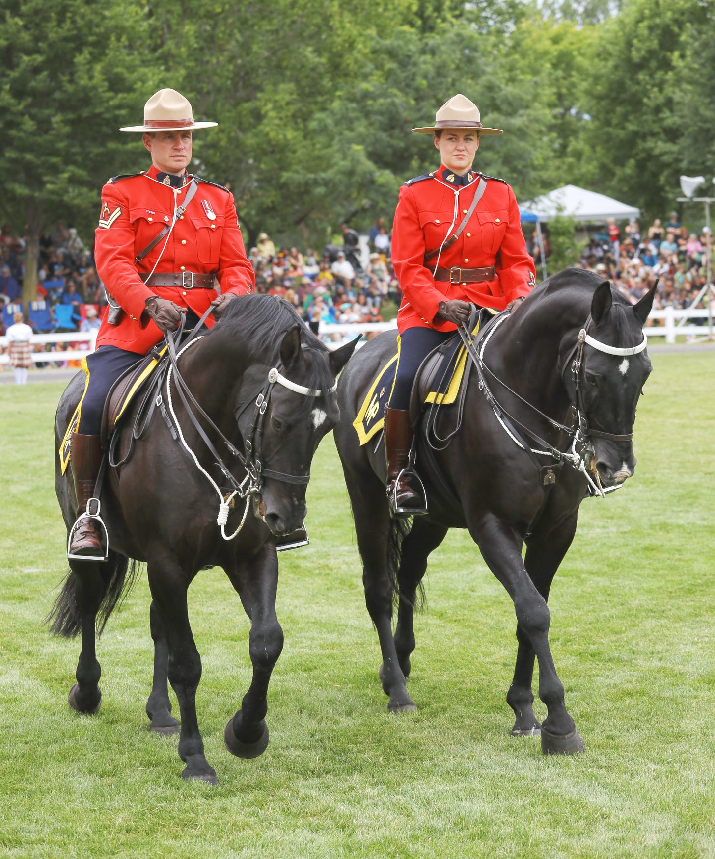 Two RCMP officers on horseback