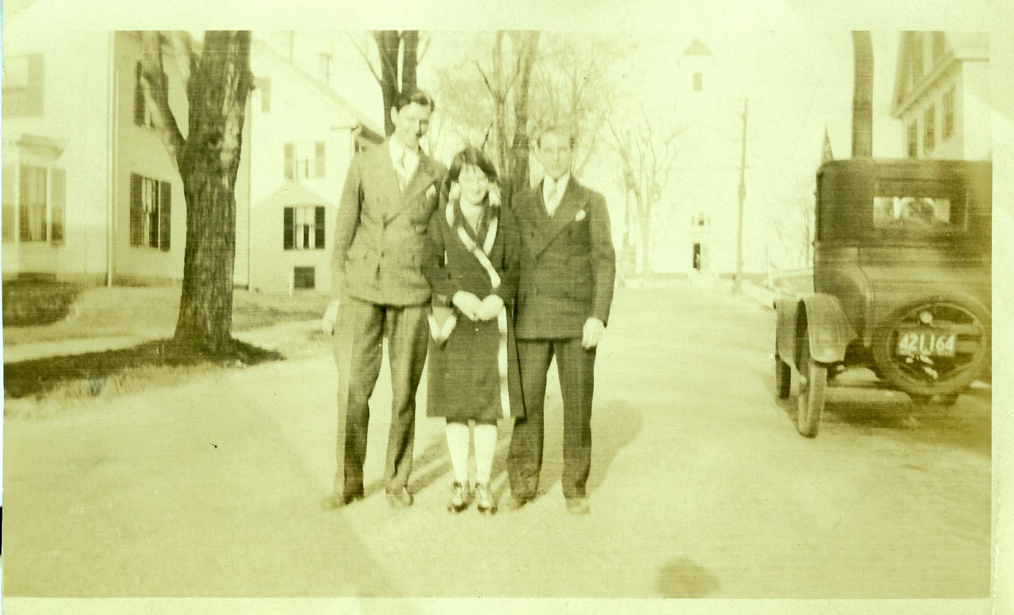 Wesley on right with unknown man and woman