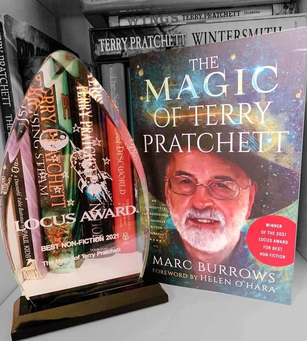 The Magic of Terry Pratchett – signed copy w/ badge and Christmas card | ★ MARC BURROWS ★