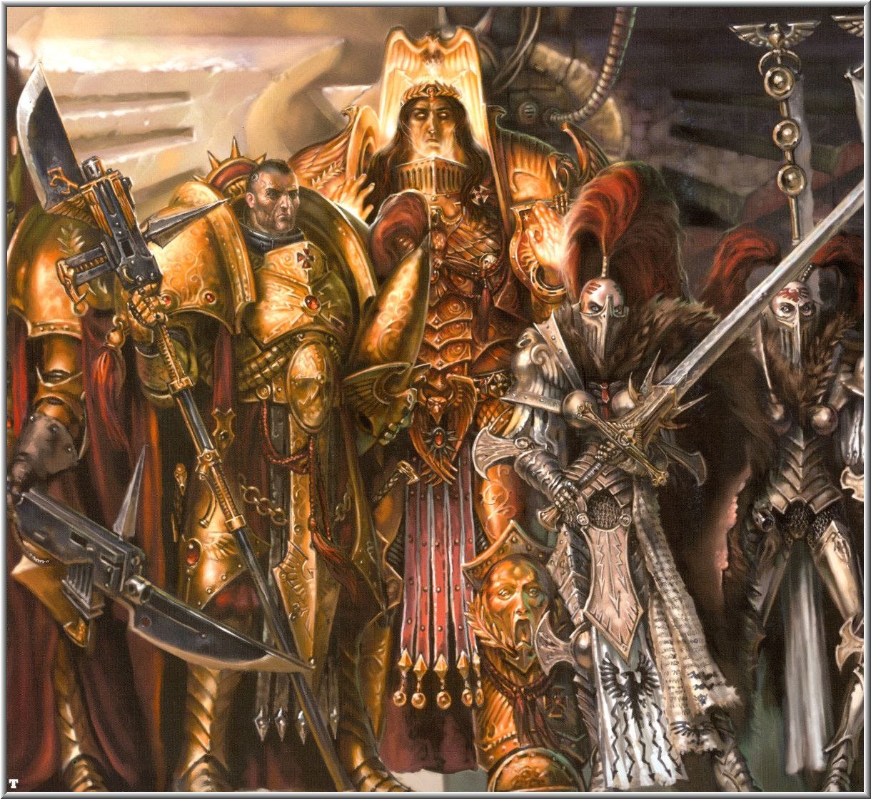 Warhammer 40k Art + More: "The Emperor of Man + Retinue"