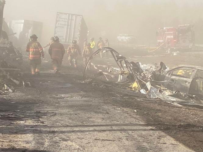 Seven people now confirmed dead in dust storm pileup on Interstate 55 in  Illinois