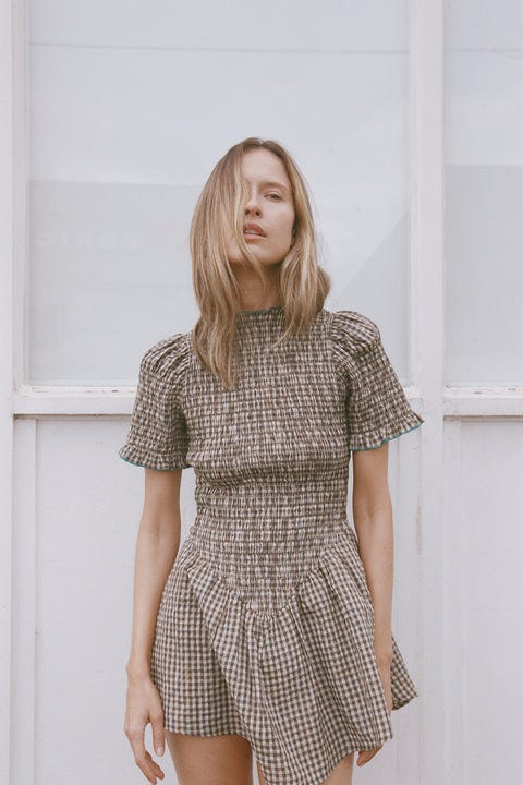 *Pre-Order* Biscuit Plaid Picnic Dress