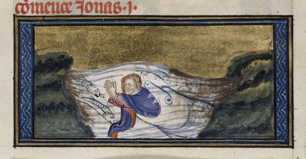 Jonah from BL Royal 19 D II, f. 395 - PICRYL - Public Domain Media Search  Engine Public Domain Search