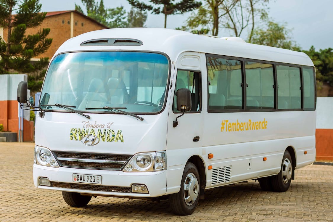 Free Tourist Bus in Rwanda Stock Photo