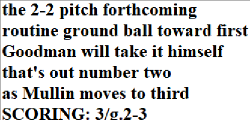 Diamond Mind Baseball Play By Play