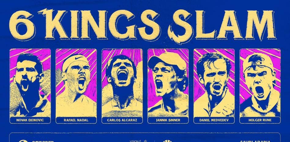 Nadal y Alcaraz participarán en un nuevo torneo "6 Kings Slam" en Arabia  Saudí