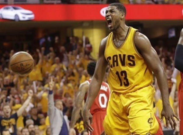 tristan thompson kills it for cavalivers nba finals 2015