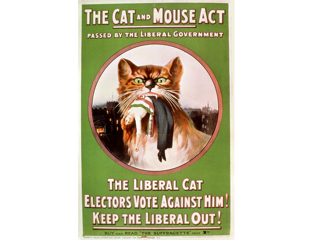 Poster attacking the cat and mouse act