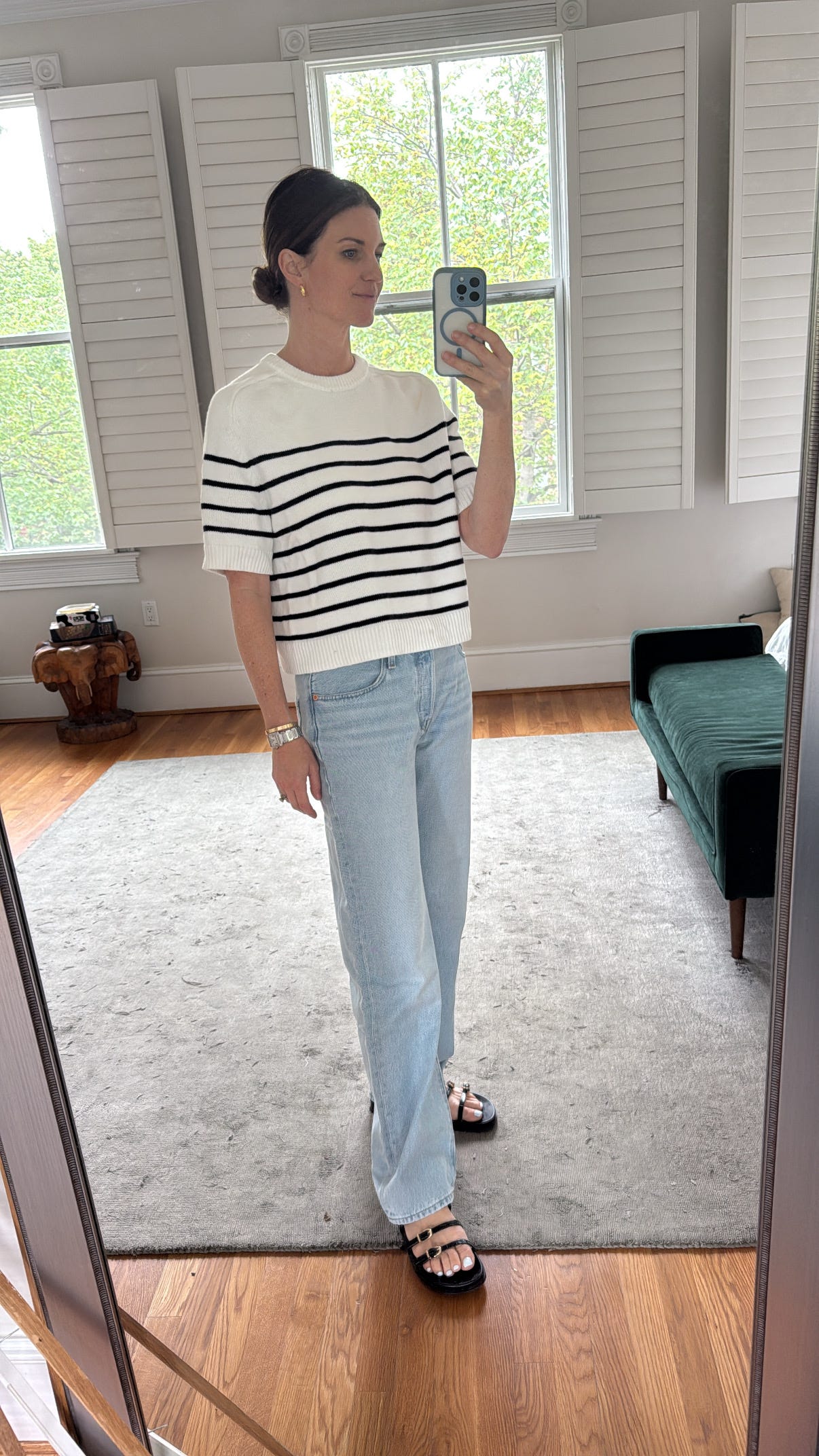 best summer denim over forty outfit