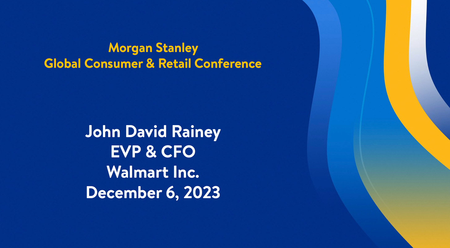 Presentation for the Morgan Stanley Global Consumer and Retail Conference