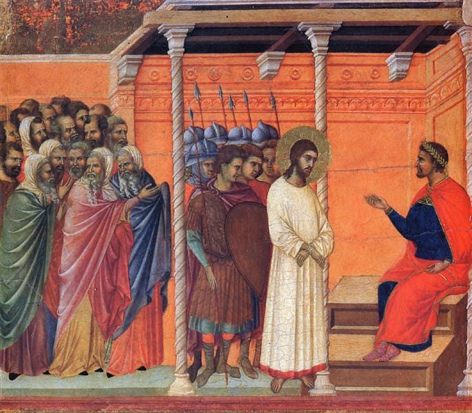 Christ before Pilate, 1308 - 1311 - Duccio - WikiArt.org