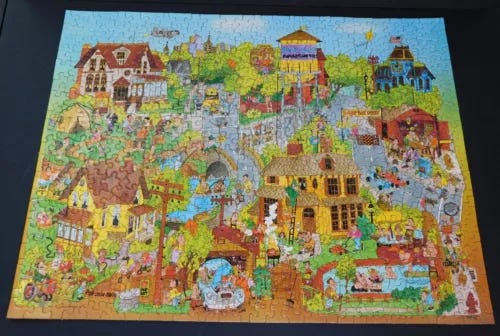 Springbok Puzzle Pops-Town 500 Pcs COMPLETE Vintage Jigsaw Martin PZL4094 - Picture 2 of 18