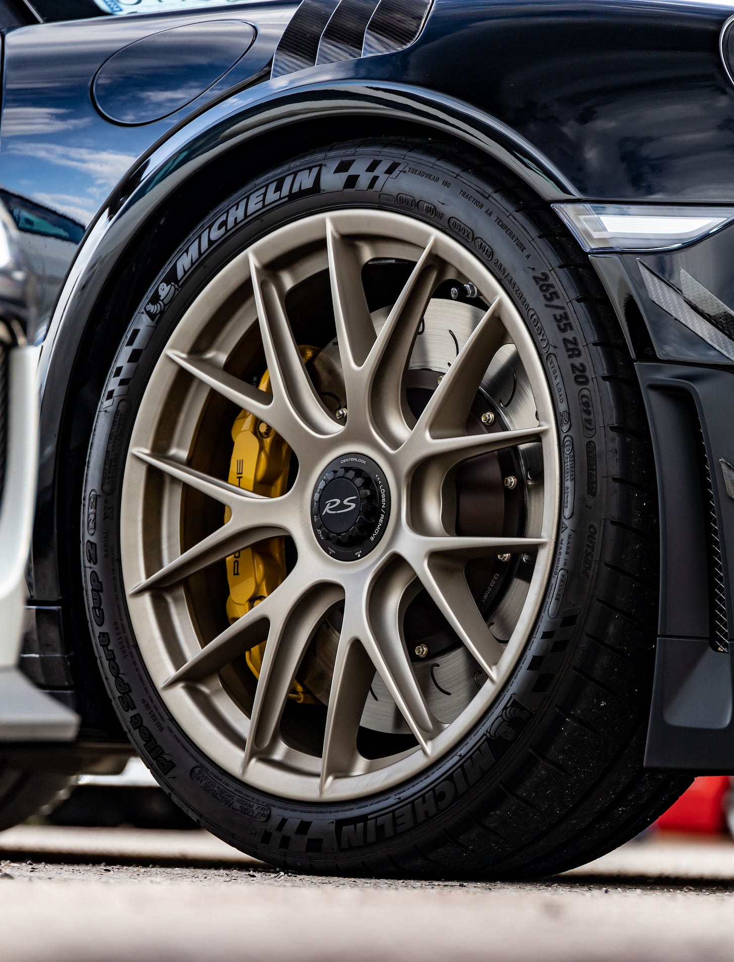 A Michelin Porsche GT2RS tyre. The sidewall of a tubeless tire is essential in ensuring flexibility and added protection. A Michelin Porsche GT2RS tyre. The sidewall of a tubeless tire is essential in ensuring flexibility and added protection.