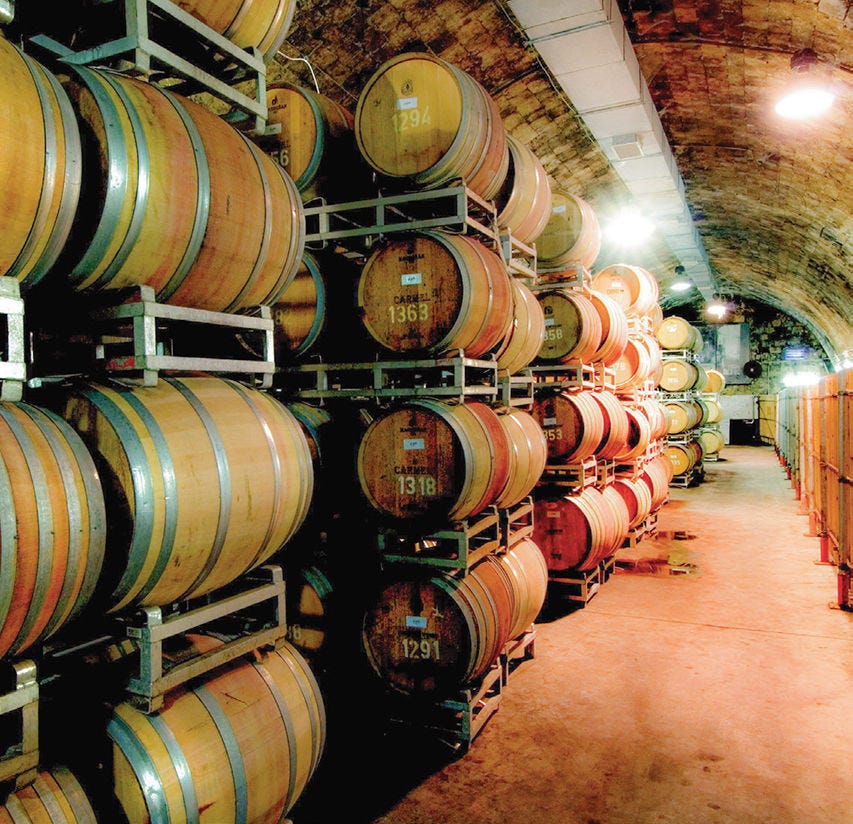 Carmel Winery barrels