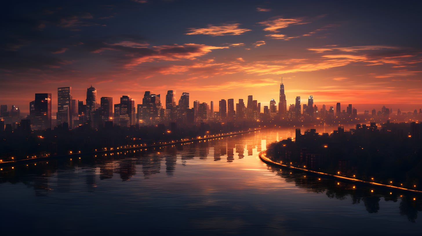 Aesthetic Cityscape 4K Sunset Wallpaper, HD Artist 4K Wallpapers, Images  and Background - Wallpapers Den