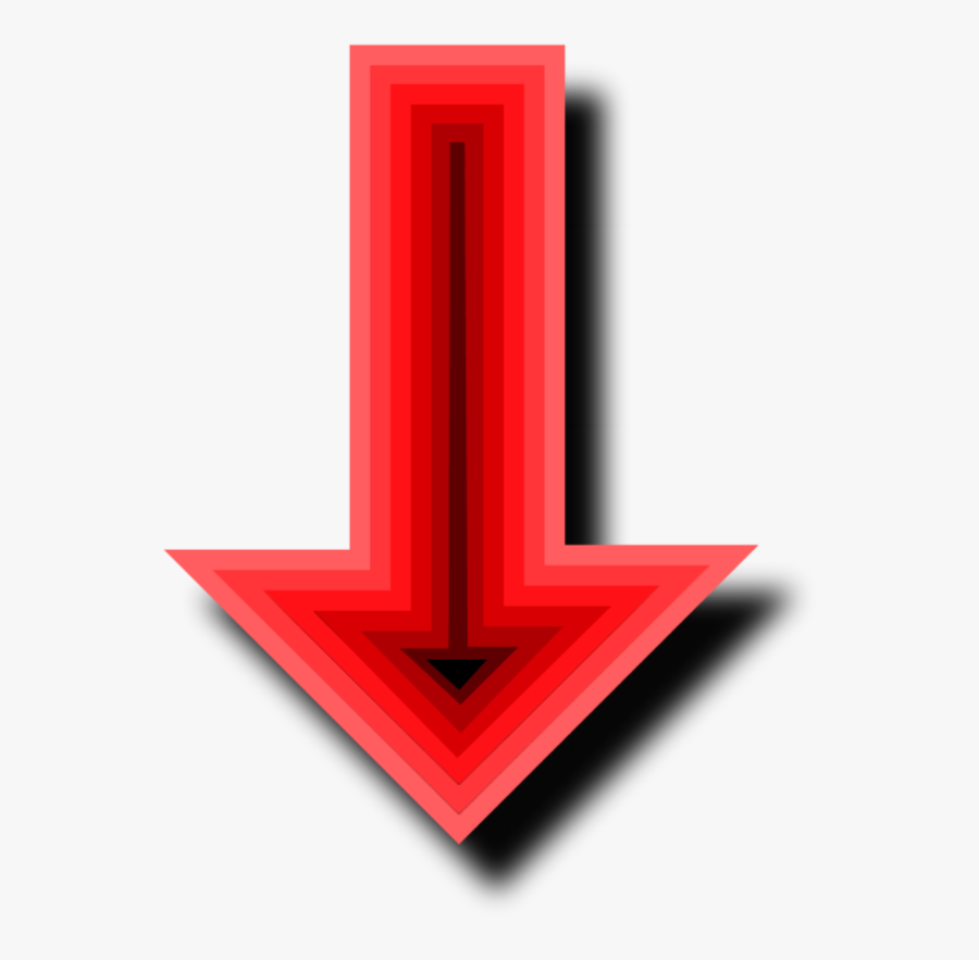 Arrow Pointing Down - Red Arrow Pointing Down Transparent Background ...