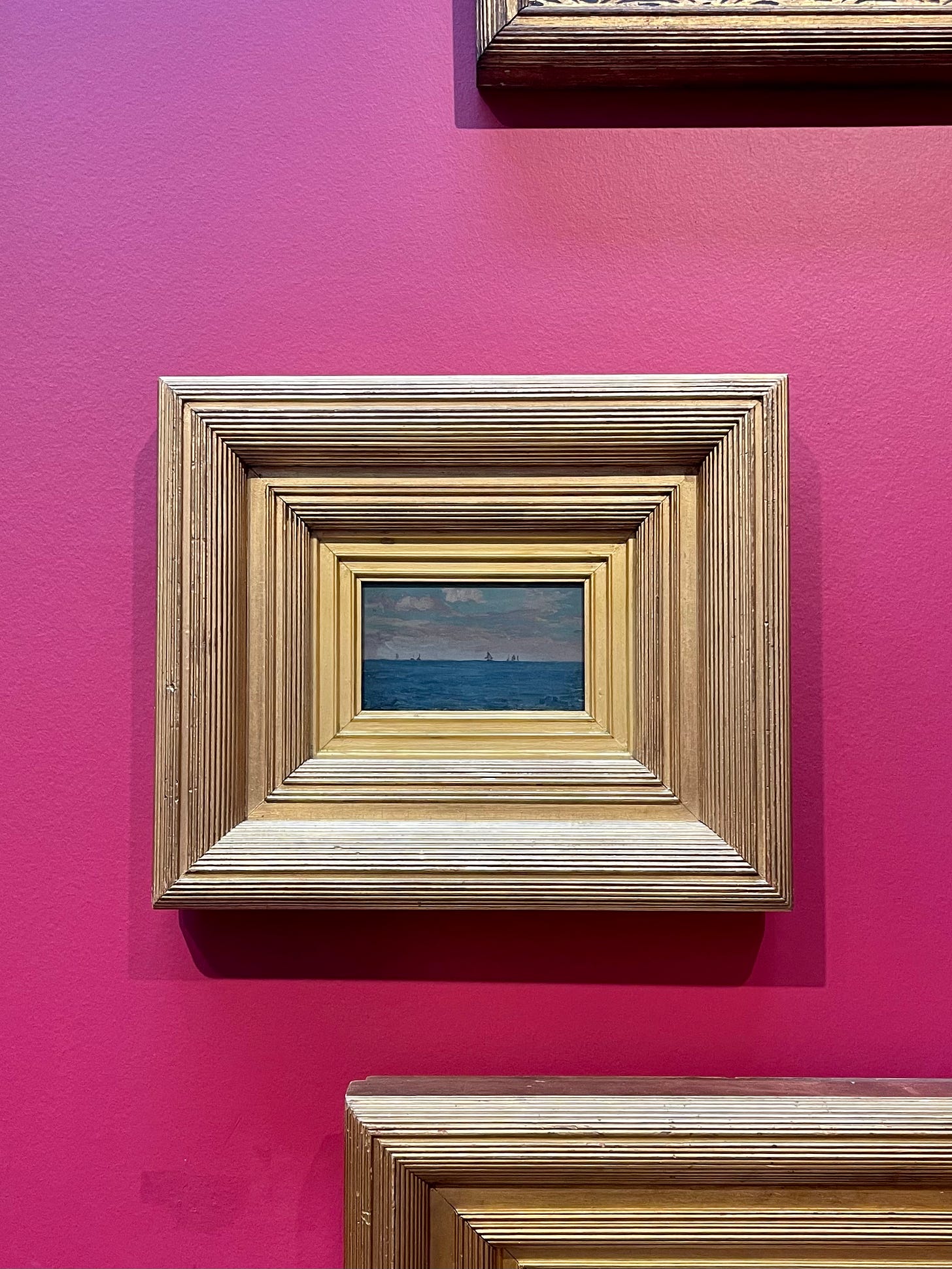 A framed painting at the Hunterian Museum in Glasgow UK