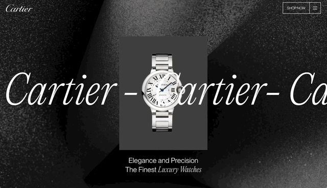 Cartier redesign sur webflow
