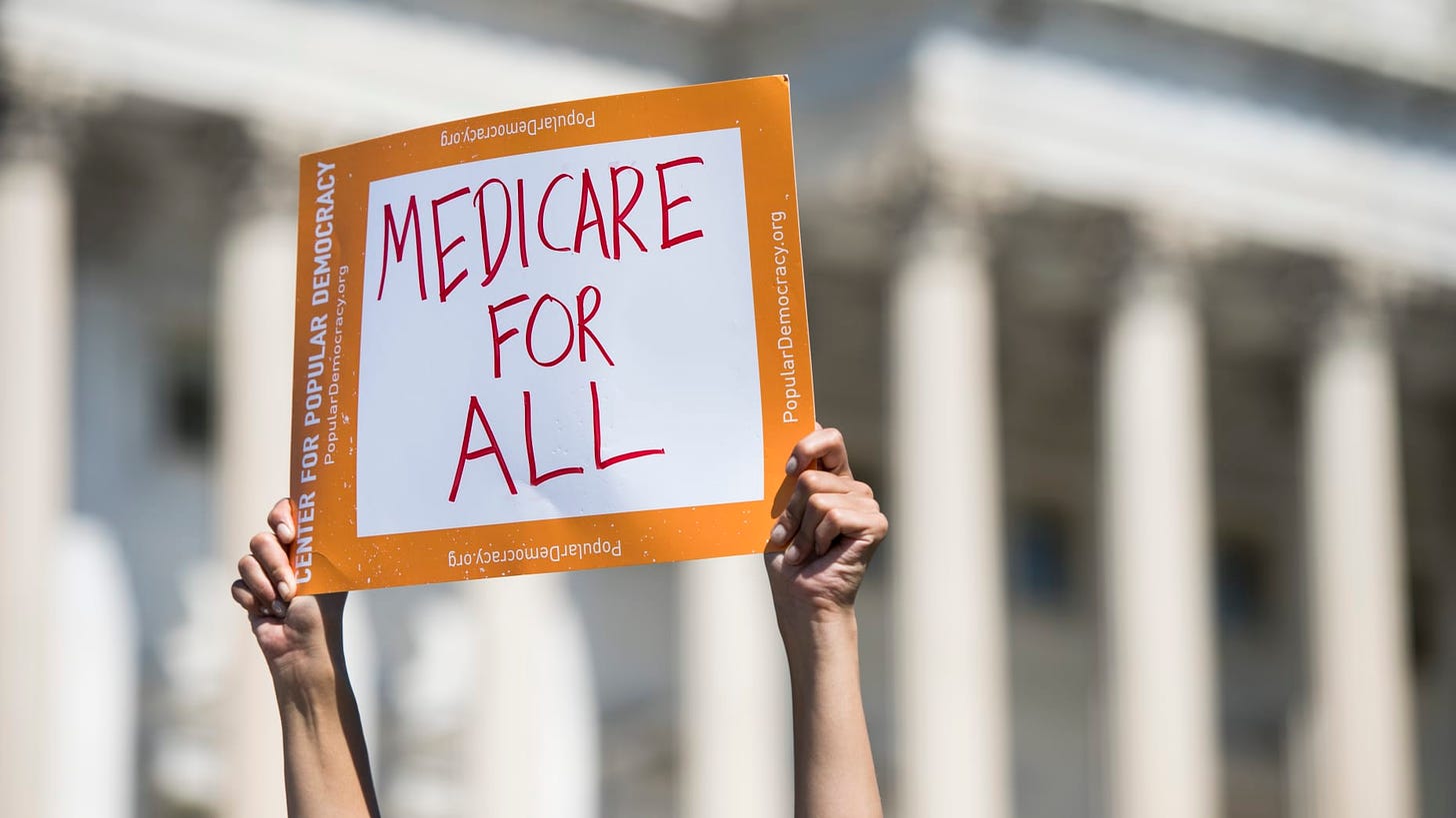 Progressive Democrats of America holds a news conference to announce the launch of a Medicare for All Caucus at the Capitol on Thursday, July 19, 2018.