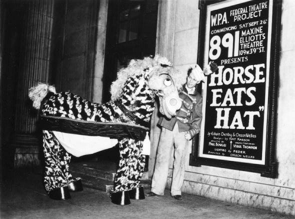 Horse Eats Hat' - Remembering Orson Welles second WPA effort