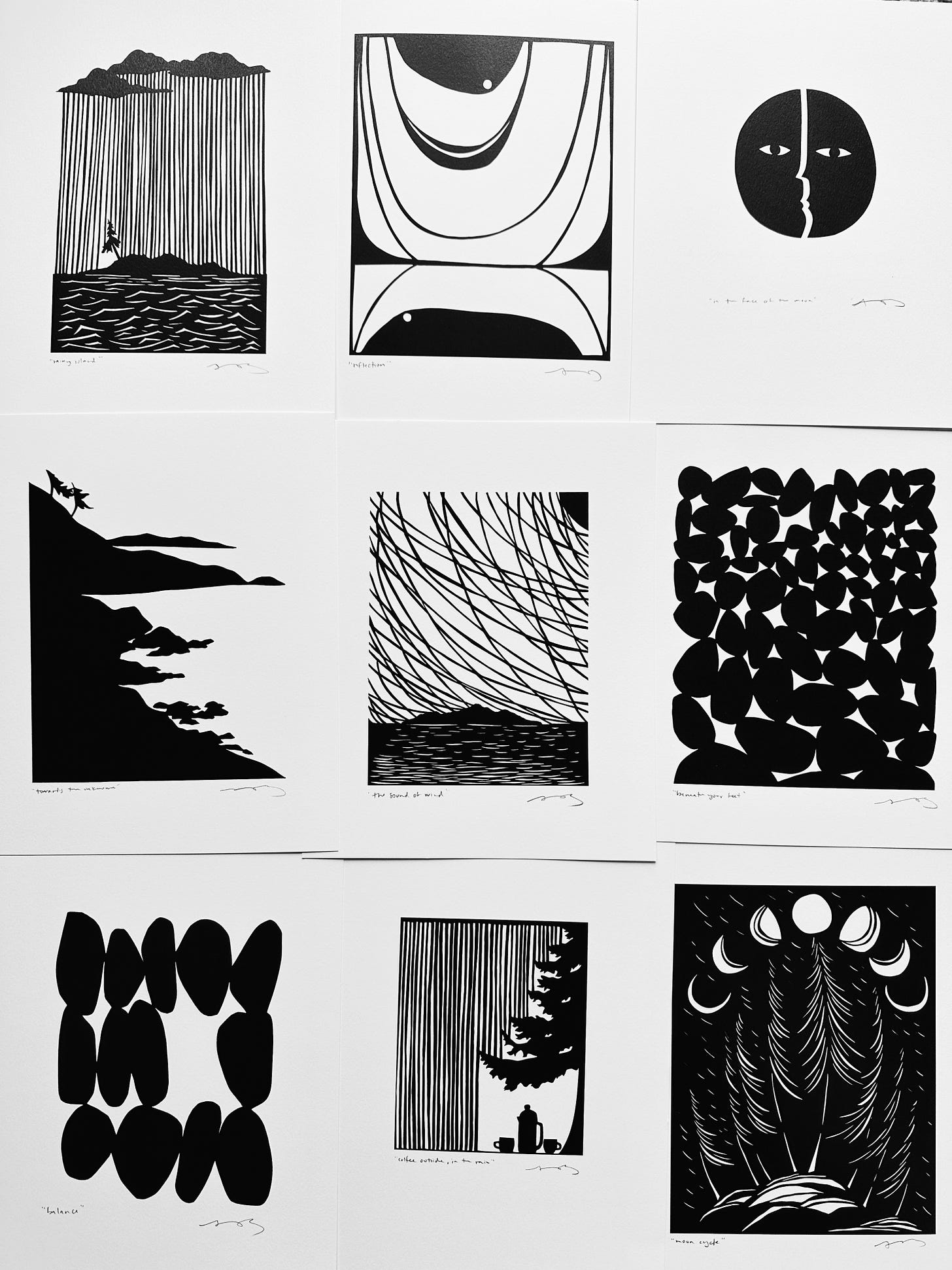 A collection of papercuts created by Anna