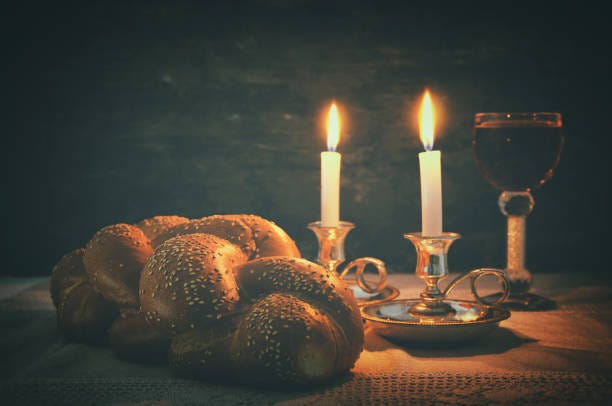 Low Key Shabbat Image Challah Bread Shabbat Wine And Candles Stock Photo -  Download Image Now - iStock