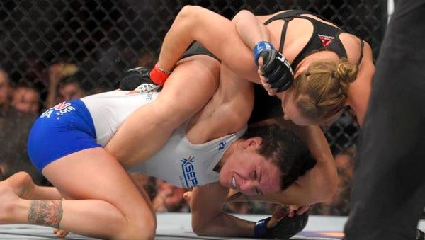 ronda rousey takes down cat zingano ufc 184