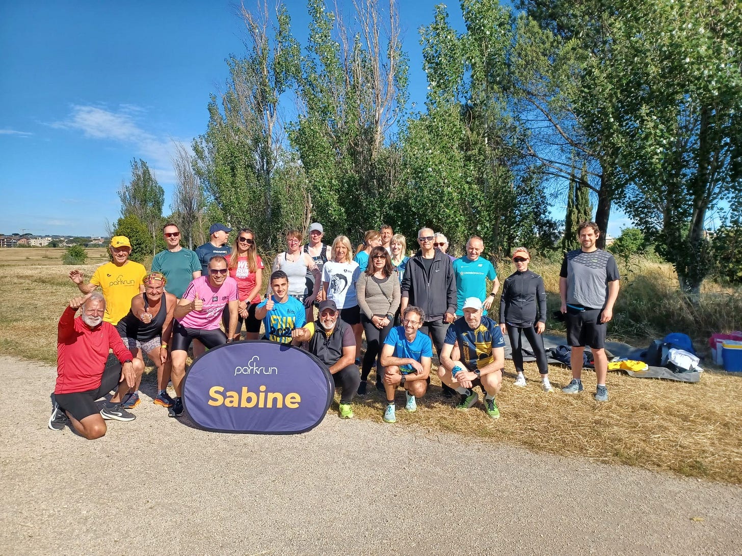 A group photo before the start of the parkrun