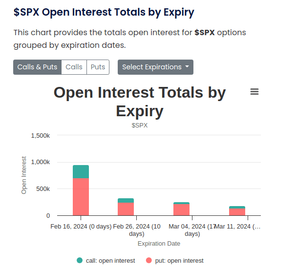 SPX options open interest showing February OpEx.
