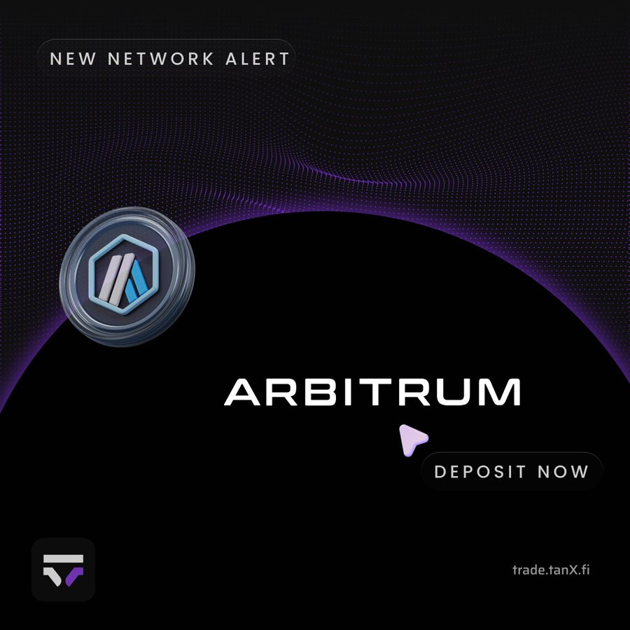 Arbitrum deposits and withdrawals are now available on tanX. 
