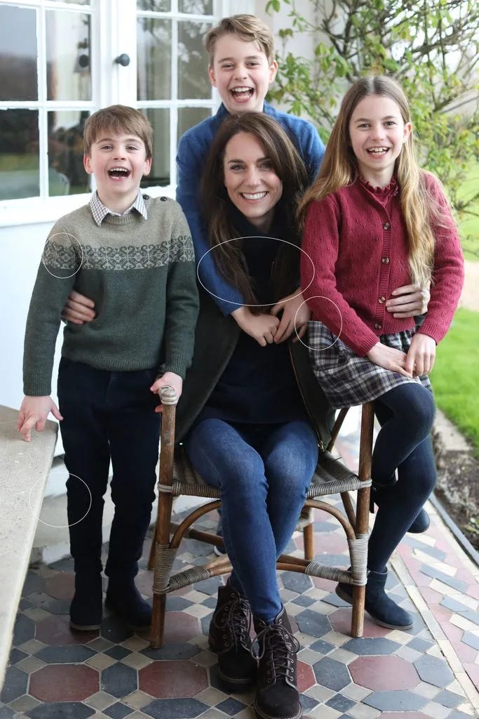 kate middleton's doctored mother's day photo