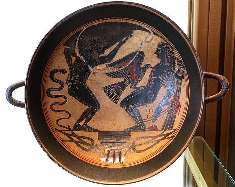 File:Prometheus and Atlas, Laconian black-figure kylix, by the Arkesilas Painter, 560-550 BC, inv. 16592 - Museo Gregoriano Etrusco - Vatican Museums - DSC01069.jpg