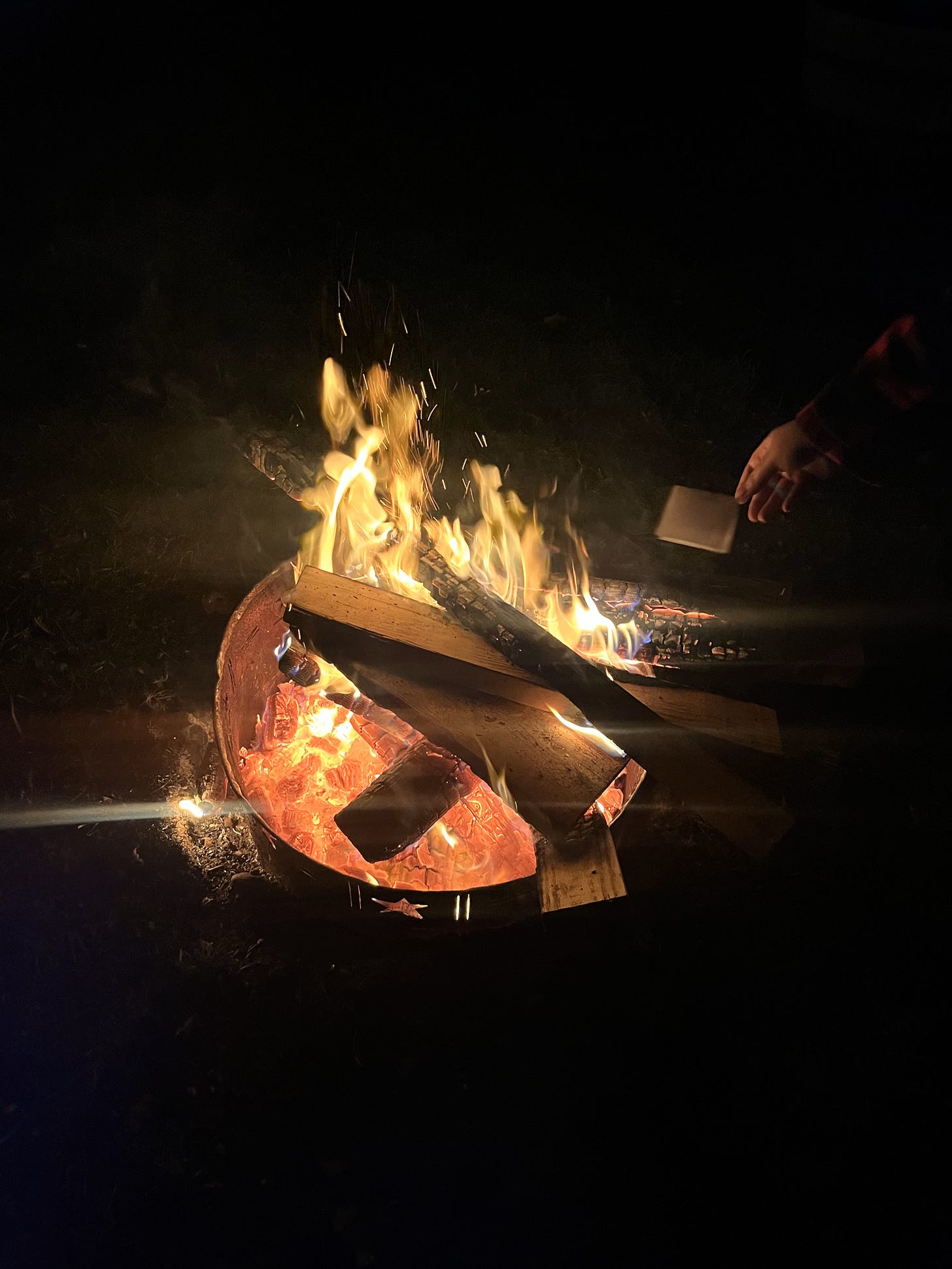 Here I am burning notes of things I'd like to go up in flames for 2025