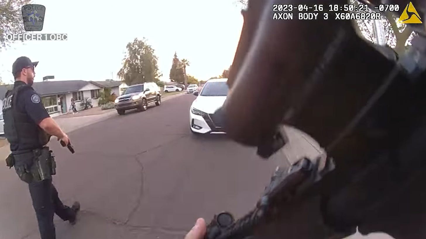 Scottsdale PD release body cam footage of armed suspect