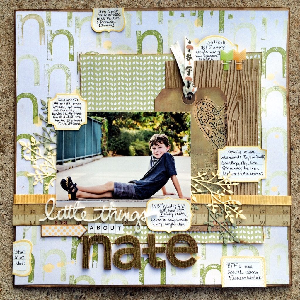 rukristin Awesome Ladies Scrapbook Challenge 1.3: Stamping