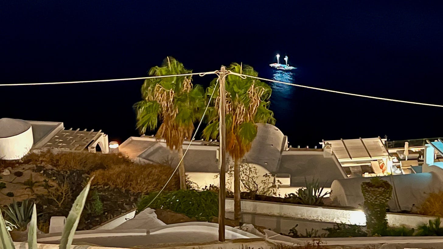 From our perch in Santorini (Marie Powell photo)