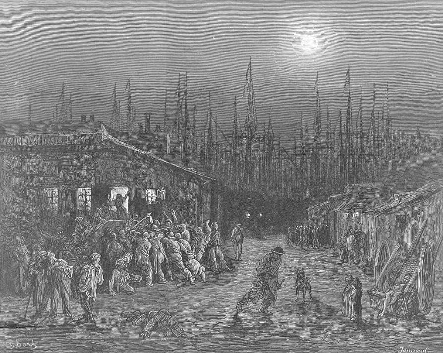 Amazon.com: Paintings Wall Art Poster Print Famous the Docks Night Scene  London By Gustave Dore for Home Decor 60x90cm: Posters & Prints