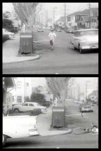 A staged right hook crash in the 1950's  educational film, You and Your Bicycle, Progressive Pictures, Oakland, CA