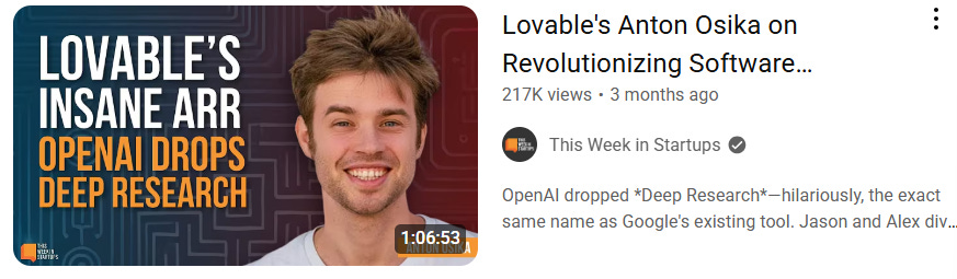 How Lovable used Youtube to grow
