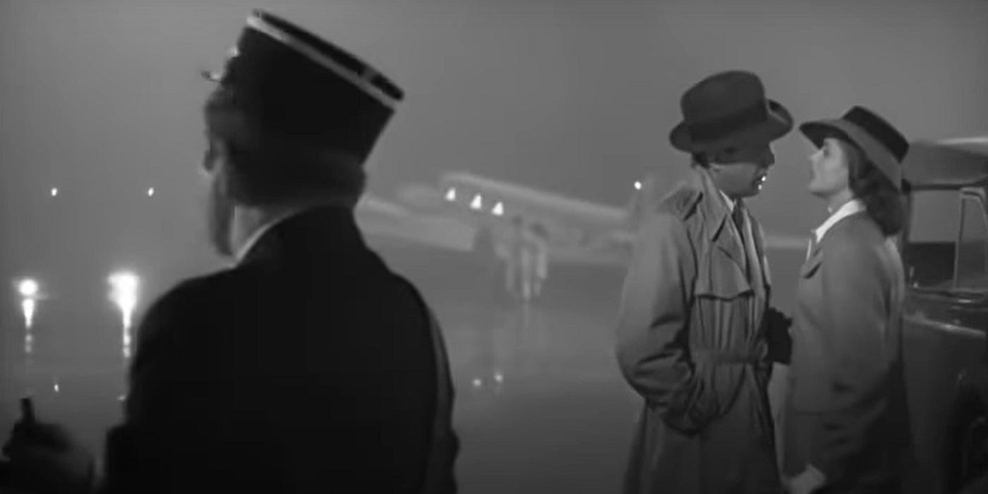 Was the Famous Rick/Ilsa Scene in Casablanca Done in Front of a Cardboard  Model of a Plane?