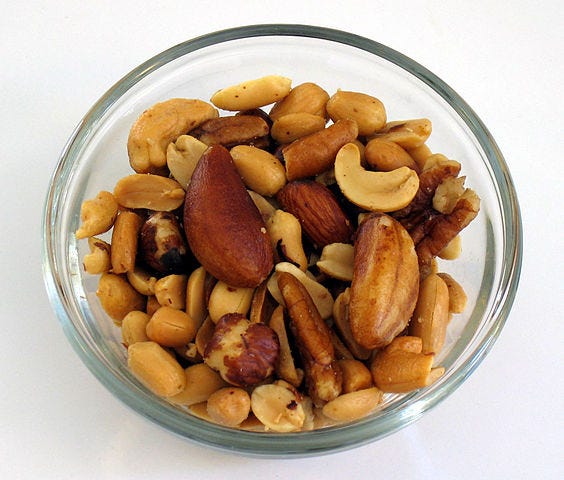 Bowl of mixed nuts