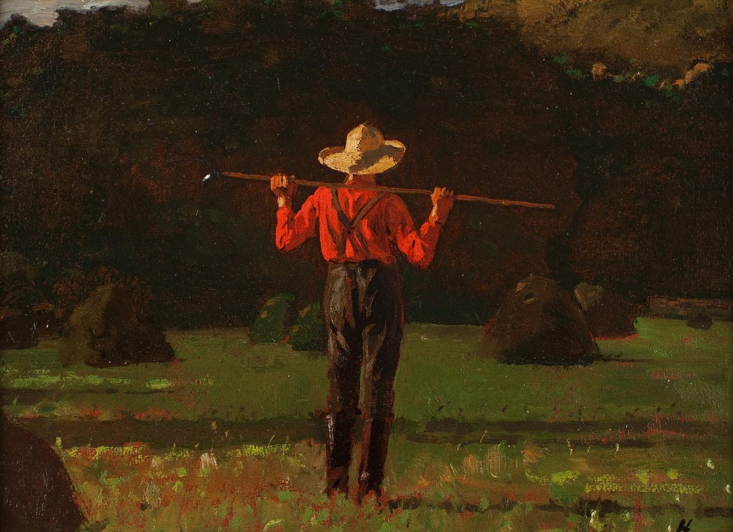 File:Winslow Homer (American, 1836–1910), Farmer with a Pitchfork. Oil on  board.jpg - Wikipedia