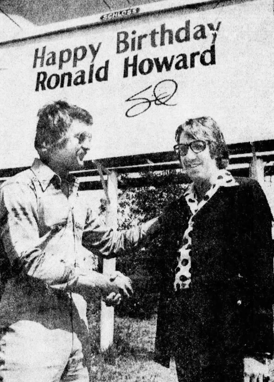 ronald howard in 1970s garb