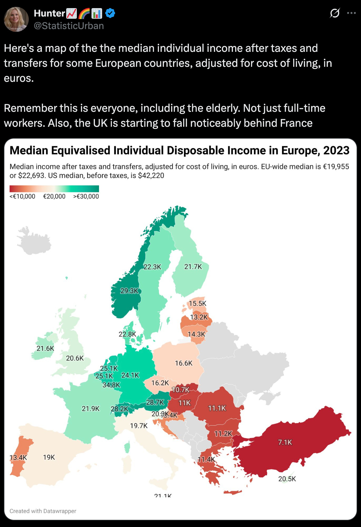 Disposable Income in Europe, MAPPED Disposable Income in Europe, MAPPED
