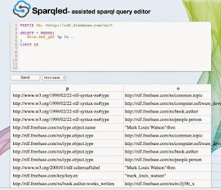 screen shot of SPARQL web app