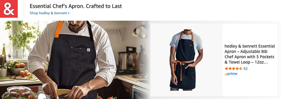 Man wearing a Hedley & Bennett Essential Chef’s Apron while prepping fresh vegetables in a modern kitchen. Durable canvas apron with adjustable straps, pockets, and towel loop. Perfect for home cooks and meal preppers. Shop Hedley & Bennett aprons on Amazon for pro-grade kitchen gear built to last.
