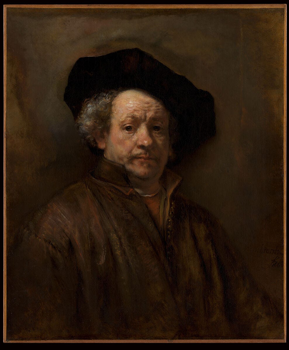 Self-Portrait, Rembrandt (Rembrandt van Rijn) (Dutch, Leiden 1606–1669 Amsterdam), Oil on canvas 