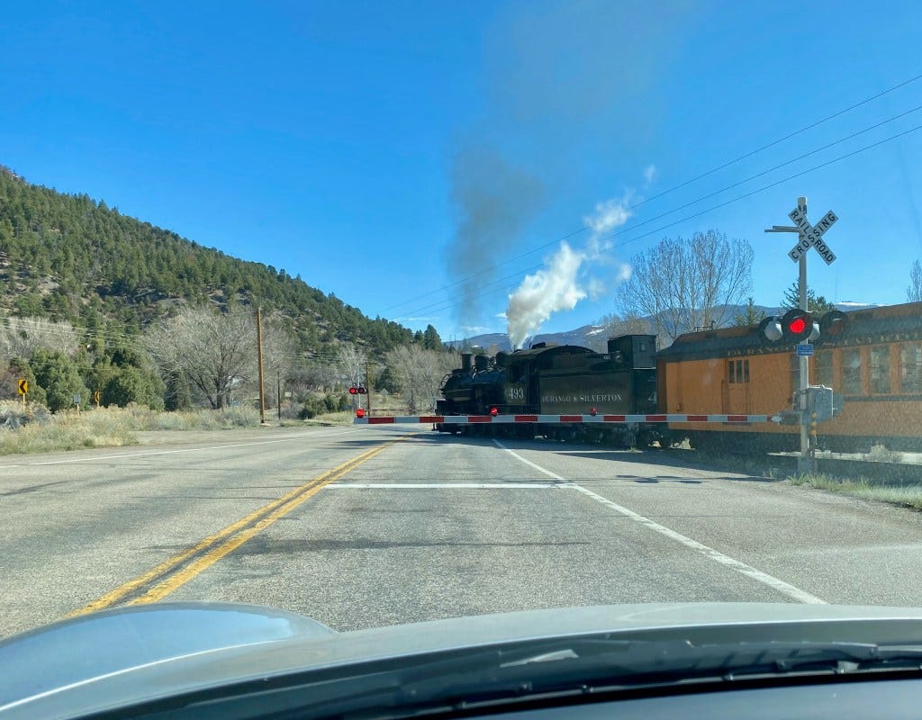the Durango to Silverton train